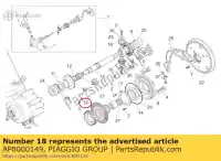 AP8000149, Piaggio Group, Het drijven van spiraalvormig konisch tandwiel aprilia bici elettrica 0 2001, Nieuw