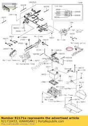 Here you can order the 01 clamp from Kawasaki, with part number 921710453: