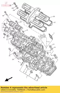 Yamaha 1AA111331000 guia, válvula de admissão - Lado inferior