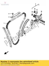 Here you can order the guide,cam chain from Suzuki, with part number 1277143400: