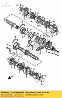 2422106B01, Suzuki, engranaje, segundo accionamiento suzuki gsx r1100 1100 , Nuevo