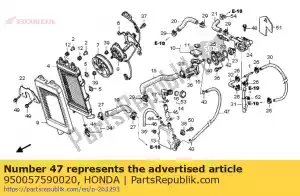 Honda 950057590020 buis, 7,3 x 900 - Onderkant