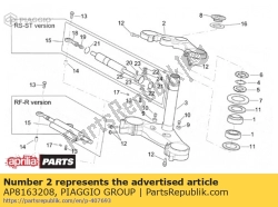 Aprilia AP8163208, Gabeloberplatte, OEM: Aprilia AP8163208