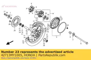 Honda 42713MY1005 klep, band (miche) - Onderkant