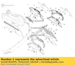 Ici, vous pouvez commander le protection arrière auprès de Piaggio Group , avec le numéro de pièce 62282400M5:
