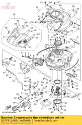 schimmel, brandstoftank; van Yamaha, met onderdeel nummer BS7F418800, bestel je hier online: