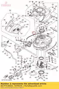 yamaha BS7F418800 schimmel, brandstoftank; - Onderkant