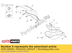 Aprilia AP8148690, Schild blauw, OEM: Aprilia AP8148690