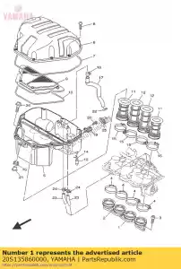 yamaha 20S135860000 giunto, carburatore 1 - Il fondo