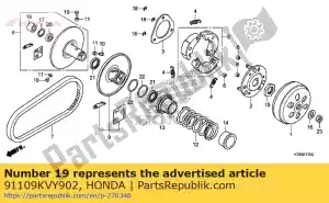 Honda 91109KVY902 rolamento, agulha, 20x29x18 - Lado inferior
