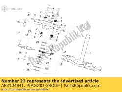 Aprilia AP8104941, Complete set of locks, OEM: Aprilia AP8104941