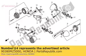 honda 90380MZ5000 vis, spéciale, 6x8 - La partie au fond