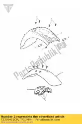 Ici, vous pouvez commander le t2309412-cm garde-boue avant auprès de Triumph , avec le numéro de pièce T2309412CM: