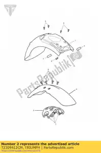 triumph T2309412CM t2309412-cm garde-boue avant - La partie au fond