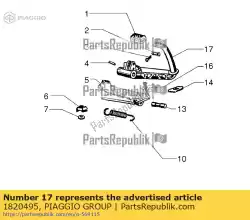 Aquí puede pedir leva comando freno posteriore de Piaggio Group , con el número de pieza 1820495: