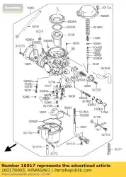 Ici, vous pouvez commander le aiguille à réaction, p-0m auprès de Kawasaki , avec le numéro de pièce 16017S005: