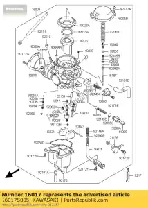 Kawasaki 16017S005 aiguille à réaction, p-0m - La partie au fond