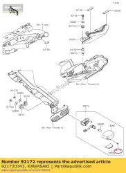 Here you can order the screw,tapping,2. 9x13 ex250k8f from Kawasaki, with part number 921720343: