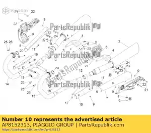 Piaggio Group AP8152313 tuerca cautiva m6 - Lado inferior