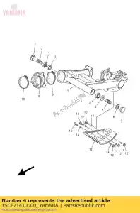 yamaha 1SCF21410000 schacht, draaipunt - Onderkant