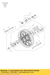 Ici, vous pouvez commander le hub assy avant bla auprès de Triumph , avec le numéro de pièce T2000099: