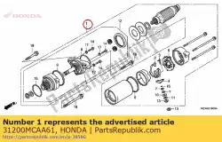 Tutaj możesz zamówić zespó? Silnika, rozrusznik (mit od Honda , z numerem części 31200MCAA61: