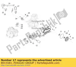 Piaggio Group B015581 kettingspanner schuifblok - Onderkant