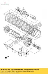 Aquí puede pedir placa, embrague dr de Suzuki , con el número de pieza 2145147H00: