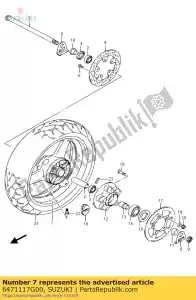 Suzuki 6471117G00 o? tylna - Dół