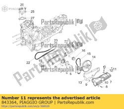 Aprilia 843364, Olievulplug, OEM: Aprilia 843364