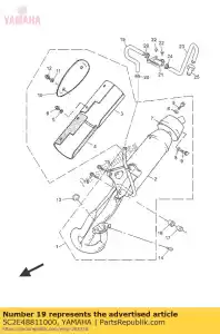 yamaha 5C2E48811000 hose, bend 1 - Bottom side