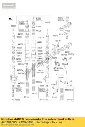 Qui puoi ordinare molla forcella-guida kx80-t2 da Kawasaki , con numero parte 440281085: