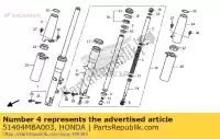 51404MBA003, Honda, máquina de lavar honda fjs vt 400 600 750 1100 1997 1998 1999 2000 2001 2004 2005 2006 2007 2008 2009 2010 2011 2012 2013, Novo