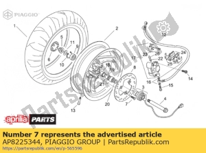 aprilia AP8225344 tornillo m8x30 - Lado inferior