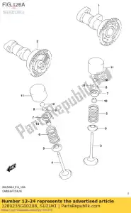 Suzuki 1289235G00208 calço, taco - Lado inferior