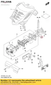 suzuki 0918006278 afstandhouder, 6,5x9x33 - Onderkant