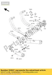 Aqui você pode pedir o braçadeira, silenciador em Kawasaki , com o número da peça 920371258: