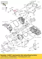 110570623, Kawasaki, 01 support, capot inférieur droit kawasaki  300 2017 2018 2019 2020 2021, Nouveau