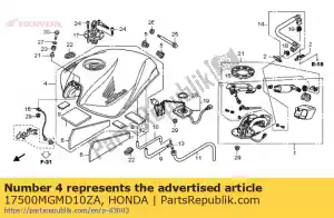 Honda 17500MGMD10ZA conjunto do tanque, combustível (wl) * ty - Lado inferior