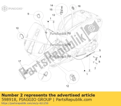 Aprilia 598918, Regulator hamulca tylnego, OEM: Aprilia 598918