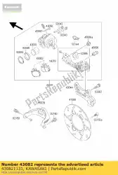 Qui puoi ordinare pastiglie dei freni da Kawasaki , con numero parte 430821131: