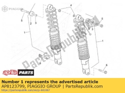 Aprilia AP8123799, Shock absorber showa, OEM: Aprilia AP8123799