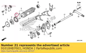 Honda 91010HB7003 bearing, radial ball, 680 - Bottom side