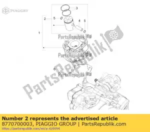 Piaggio Group 8770700003 ensemble piston c-v / fe - La partie au fond