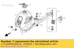 Aqui você pode pedir o tanque ajustado tipo 1 de combustível em Honda , com o número da peça 17520MAK000ZA: