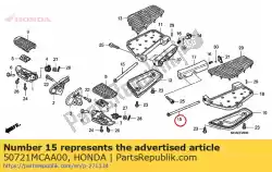 Qui puoi ordinare perno, gradino del passeggero da Honda , con numero parte 50721MCAA00: