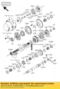 kawasaki 420341056 koppeling zx900-a1 - Onderkant