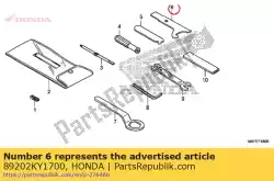 Aqui você pode pedir o chave inglesa, pino em Honda , com o número da peça 89202KY1700: