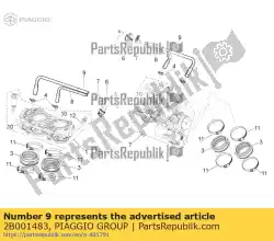 Ici, vous pouvez commander le tuyau de dépression auprès de Piaggio Group , avec le numéro de pièce 2B001483: