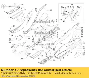 Piaggio Group 1B002013000NN mittelcover rh - Lado inferior